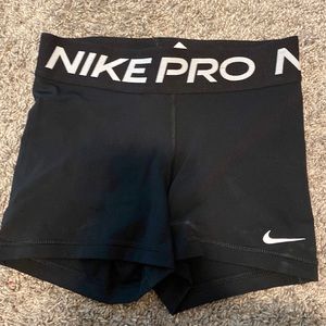 Black Nike pro shorts